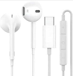 سماعات رأس USB C لسماعات الأذن، صوت ستيريو سلكي مع ميكروفون وتحكم في مستوى الصوت، سماعات أذن عازلة للضوضاء