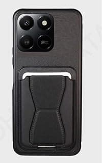 جراب لهاتف Honor X7d، جراب متعدد الوظائف بمسند مغناطيسي رأسي وأفقي، جراب سيليكون نحيف ولطيف للحماية (أسود)