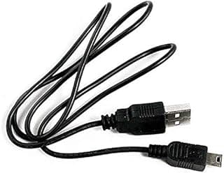 كابل شحن بيانات USB 2.0 A ذكر الى ميني بي 5 دبابيس اسود محول دي اس لكومبيوتر - سي