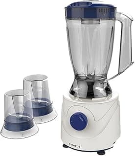 خلاط كهربائي 400 وات، 1.5 لتر، 2 مطحنة، أزرق BL400/2-Blue