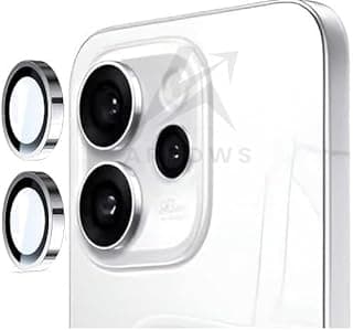 واقي عدسة كاميرا ARROWS لـ OPPO RENO 15 PRO، زجاج مقوى، حلقات معدنية فردية، صلابة 9H مضاد للخدش حماية عالية الوضوح، سهل التركيب - فضي