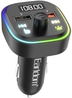 Erldom Bluetooth Car MP3 Kit Hands-Free Car FM Transmitter Dual USB Music Player Support Micro SD Card 1GB-32GB-Black (m85)