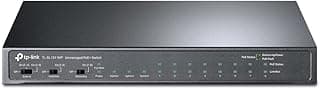 سويتش تي بي لينك TL-SL1311MP بـ8 منافذ 10/100 ميجابت/ثانية و3 منافذ جيجابت ومنافذ 8PoE+ بقدرة 124 وات، إيثرنت، أسود