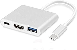 محول من USB Type C إلى HDMI لأجهزة ماك بوك / كروم بوك / بيكسل / ديل / جالاكسي S8 / S9 / Note 8 9