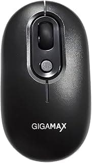 GIGA-MAX G1300 Wireless Mouse Dual Mode Bluetooth 5.0 Black | 2.4GHz & Bluetooth 5.0, USB-C Rechargeable, Adjustable DPI 800-1600, Compact Rounded Design, Multi-Device Compatible