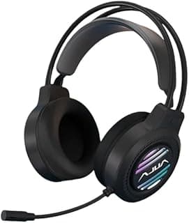 سماعات رأس S606 للألعاب بإضاءة بألوان ار جي بي ومكبرات صوت 50 ملم وصوت محيطي 7.1 USB مع ميكروفون بخاصية إلغاء الضوضاء وشريط رأس بتصميم شعاع عائم، أسود