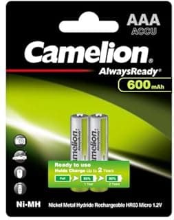 بطاريات AAA Ni-MH قابلة للشحن بالطاقة الشمسية Always Ready - 600mAh (عبوة من 2)