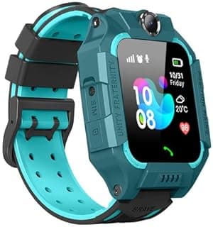 Smart Watch - Q19 Smart Watch Kid Smartwatches cam Baby Watch For Boys Voice Chat Finder tracker and calculator alarm and more (Blue) ساعة ذكية للاطفال