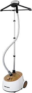 Media Tech Garment Steamer Powerful Steam, 4 Speeds, 360 Rotary Wheels, Iron For 75 minutes, Perfect for All Fabrics, Time-Saving - 2.1 L 1750 W MT-206 Gold/White