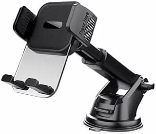 Car Phone Holder with Extendable Telescopic Arm, Strong Suction Base, 360° Rotation, Compatible with Drum and Windshield
