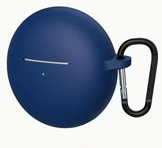 جراب حماية من ANKHGIFTSHOP لسماعات هواوي Freebuds 7i، غطاء سيليكون مع ميدالية، ألوان متعددة (أزرق كحلي)