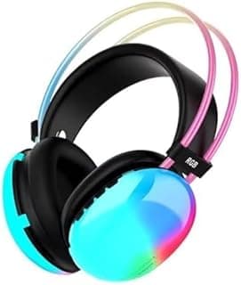 I-152 Wireless Over-Ear Headphones with RGB Light Effects, Active Noise Cancellation, Built-in Mic, 40mm Driver, 50H Playtime
