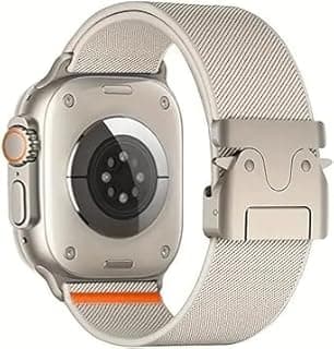 Nylon Watch Band Compatible with Apple Watch Series 10/11 (46mm) Compatible with Apple Watch Ultra 1/2, SE, Series 1, 2, 3, 4, 5, 6, 7, 8, 9 (42/44/45/49mm)