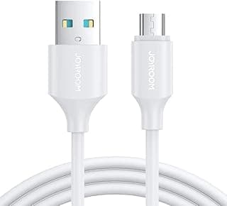 كابل بيانات للشحن السريع USB نوع ايه إلى مايكرو USB 3 أمبير من سلسلة S‑A9 من جوي روم بطول 1 م - أبيض