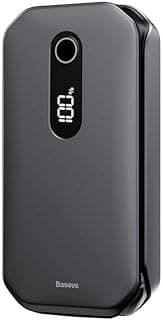 شاحن بطارية سيارة 12,000 مللي أمبير مع تيار 1000A وبنك طاقة لجميع السيارات، Super Energy Pro، مخرج USB-C - أسود