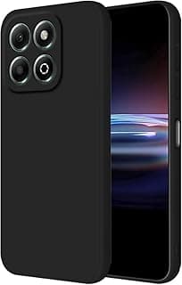 جراب سيليكون TPU متوافق مع هونر X6c (6.61 بوصة)، غطاء حماية للموبايل - أسود