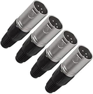 3.5mm Jack Audio Connector – Stereo AUX Plug for Headphones, Speakers, Amplifiers, and DIY Audio Cables - Black and Silver