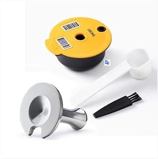 كبسولة قهوة قابلة لإعادة الاستخدام من MySouq-Store (قطعة واحدة) لماكينات Tassimo BOSCH، كوب فلتر قابل للتعبئة، ماكينة اسبريسو (180 مل + أداة كبس)