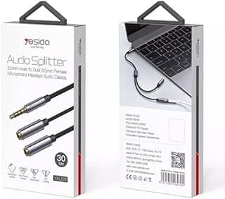 Yesido CA135C USB-A to Type-C Fast Charging Cable, 18W 3A, Zinc Alloy, Braided Nylon, 1.2m, Black, 480Mbps Data Transfer