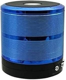 WS-887 Portable Wireless Bluetooth Speaker with Radio, AUX Input, Built-in Microphone, Rechargeable Battery for Smartphones and Tablets (Blue)