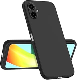 جراب حماية متوافق مع سامسونج Galaxy A07، سيليكون ناعم ورفيع، ملمس مطفي، مضاد للصدمات وبصمات الأصابع (أسود)