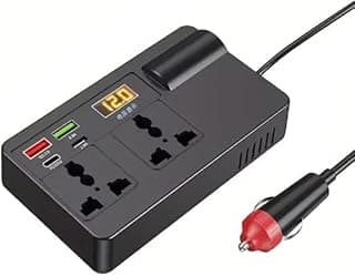 Rana Store 200W High Power Car Power Inverter Converter - 12V/24V to 220V Fast Charger with USB-PD, Voltage Detection(Cod9917:9084)