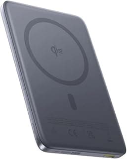 PicoGo Ultra-Slim Qi2 MagSafe Wireless Charger Grey 1000mAh Fast Charge Powerbank