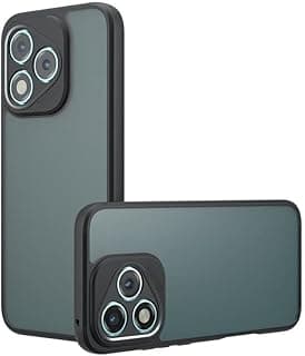 Matte Case For Honor 400 Lite, Non-Yellowing, Military Grade Protection, Shockproof Protective Cover with Camera Protection for Honor 400 lite 5G (Black Frame)
