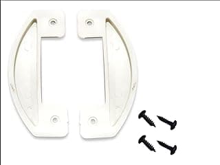2 Pieces Plastic Aluminum Wire Rail Multi Purpose Handle + Mounting Screws (Beige)