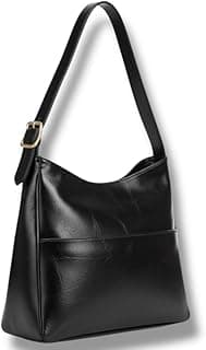 Stylish Modern Shoulder Bag in Black – Perfect for College & Work – Classic Design Complements Look