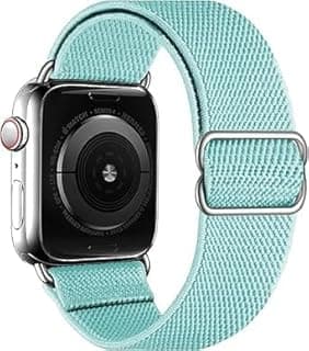 Breathable Nylon Fabric Compatible with Apple 49mm/46mm/45mm/44mm/42mm, Adjustable Sport Loop, Lightweight Replacement, Soft Woven Strap for Series 1/2/3/4/5/6/7/8/9/10/11/Ultra/Ultra2/SE 2.