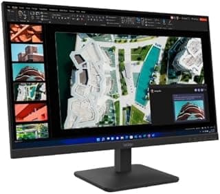 لينوفو شاشة ثينك فيجن S27-4e 27 انش FHD IPS، اضاءة خلفية WLED، 99% sRGB، 16.7 مليون لون، 250 نيت، 100 هرتز، 4 مللي ثانية، حامل امالة اسود 64BEKAT1UK