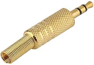 3.5mm 3 Pole Stereo Audio Male Jack Plug Connector Solder Part For Headphone