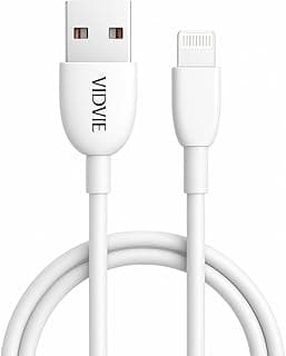 كابل لايتينينج USB للشحن السريع ونقل البيانات كيه اكس 3348، موصل ذكر إلى ذكر من فيدفي، أبيض بطول 1 متر