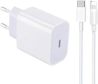 Dual [ 20 Watt ] USB C Charger with Type C to Lightning Cable Compatible with iPhone 11-12-13 Series X, XS and Pro Max White