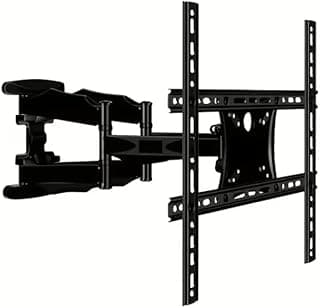 TECHZONE Full‑Motion TV Wall Mount Bracket – Universal Adjustable Cantilever Mount for 32″–75″ LED/LCD Screens with Tilt, Swivel & Easy Installation (Black.)