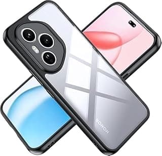 جراب لهاتف Honor 400 Pro 5G: جراب شفاف مطفي مضاد للصدمات - جراب Honor 400 Pro نحيف ومقاوم للسقوط من السيليكون بدرجة عسكرية (شفاف)