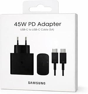 شاحن سريع 45 وات متوافق مع سامسونج S26 Ultra /S25 Ultra /S24 Ultra/S24+/S23+/S22+/S22+/S22 Plus/S21/Note 20/10/A55/S25/S23/S23+/S22/S21/S20/Ultra/Plus, Note 20/10/S10, Galaxy Tab S7/S8, A34, A14
