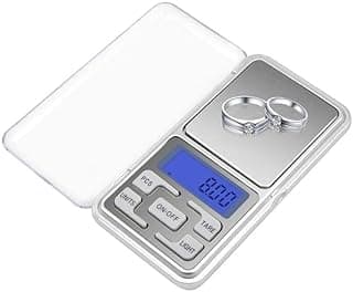Pocket Scale 500g x 0.01g Digital Scale for Jewelry Gold Silver Coins – Mini Portable High Precision Weighing Scale with LED Display and Stainless Steel Platform