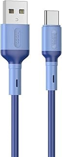 X65 - Prime Charging And Data Transmittion Cable (3A - 1M), USB-A To USB-C Plug, Compatible With Samsung Huawei Xiaomi Oppo - Blue