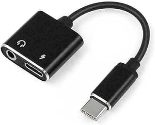 USB-C Type C to 3.5mm Jack AUX Audio Headphone Charger Splitter Cable- Multicolour