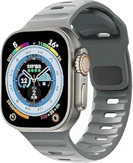 Compatible with Apple Watch Band Compatible with Apple Watch Ultra Series 11 Series 10 42mm 44mm 45mm 46mm 49mm, Soft Silicone, Multi Color