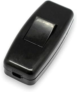 AC250V 6A On-Off Inline Wire Switch for Control Feed Through Rocker Switch for Bedroom Table or Desk Lamp and Small Appliances 6A