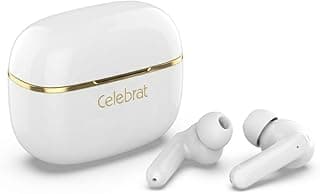سماعات أذن بلوتوث لاسلكية - صوت ستيريو HiFi للمكالمات والموسيقى - خفيفة الوزن - موديل WD03 (ابيض)