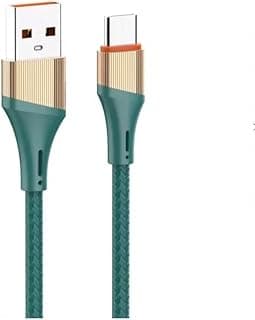 كابل بيانات USB3.0 كلاسيكي من مادة PVC بقوة 30 وات LS632،لون أخضر متوافق مع (النوع سي)