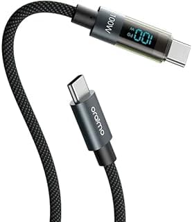 Oraimo OCD-175CC 100W 5A USB-C to USB-C Fast Charging Cable 1.2m - Sleek Black