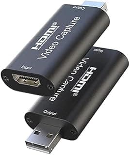 جهاز التقاط فيديو HDMI إلى USB 2.0، مدخل 4K ومخرج 1080P، توصيل وتشغيل للبث والتسجيل