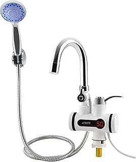 Instant Electric Water Heater with Faucet and Shower, Digital Temperature Display, Instant Water Heating System