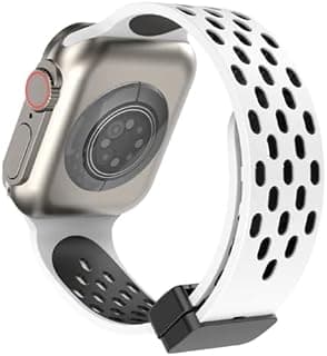 Silicone Band Compatible with Apple Watch 42mm/44mm/45mm/46mm/49mm, Perforated Breathable Sport Strap for Ultra 3/2/1 & Series 11/10/9/8/SE