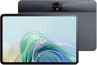 تابلت اندرويد تاب 11 واي فاي MTK G80 وشاشة 11 بوصة 2K 1920×1200 وبطارية أكبر 8000mAh وتخزين 128GB وذاكرة رام 6GB+6GB وأوضاع العناية بالعين من تي سي ال، لون رمادي غامق (مع جراب كيبورد قابل للطي + قلم)